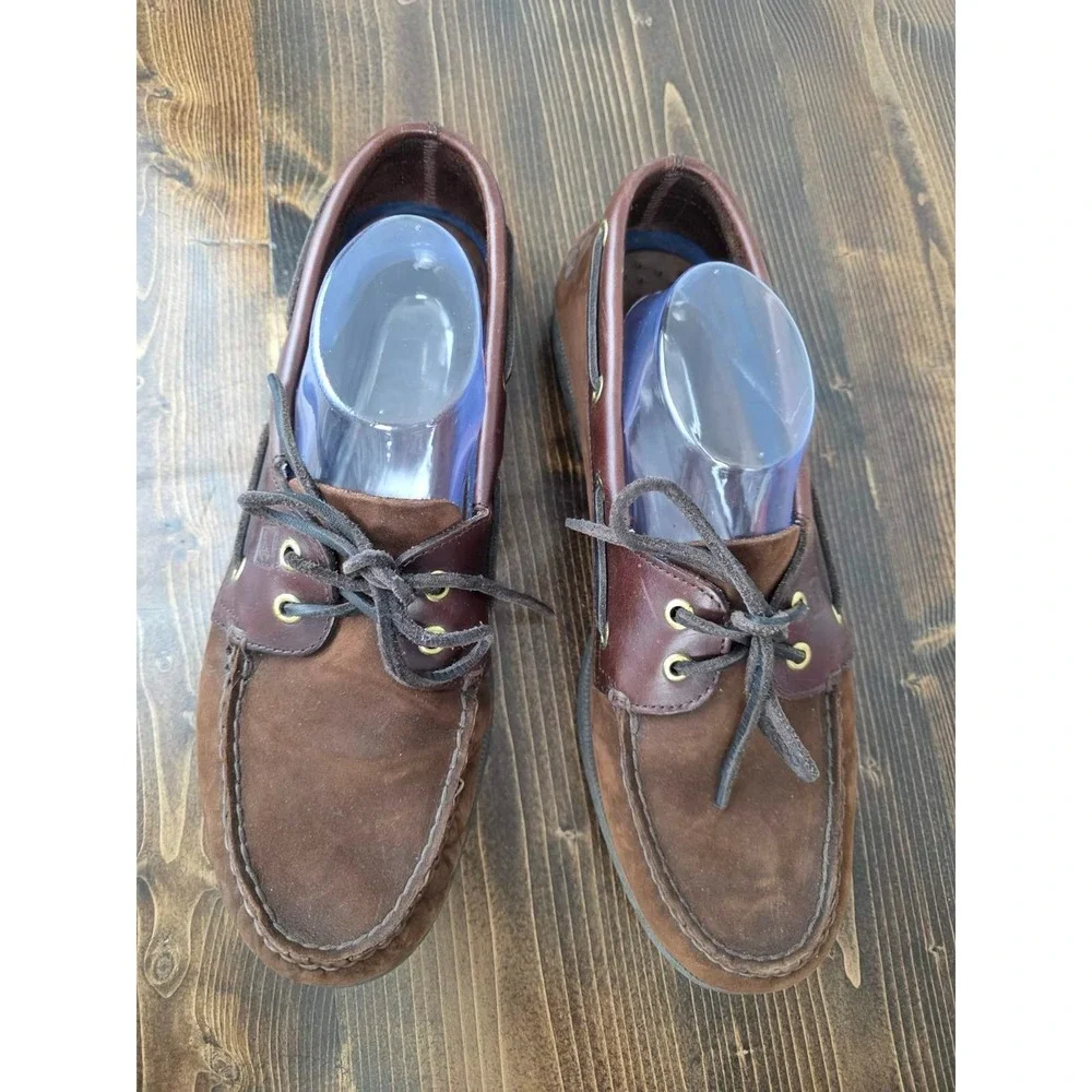 Sperry Top-Sider Men's Boat Shoes Size 11 M Brown Leather Slip On Casual Loafers